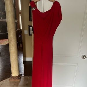 A Badgley Mischka for Cache.  Size 10 red evening gown.  New with tags.